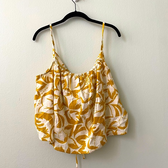 NWT Madewell Floral Linen Blend Tank - Picture 2 of 4